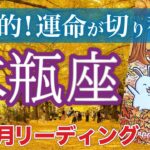 【水瓶座11月運勢🍁】あなたが主役の時代へと風向きが変わる❗️仕事運・人間関係運・恋愛運・金運［タロット/オラクル/風水］