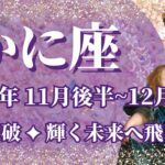 【かに座】11月後半運勢　現状突破💪こ過去の清算、輝く未来へ飛び立つ💌幸運の鍵は、限られた時間を大切に【蟹座 １１月運勢】【タロット】