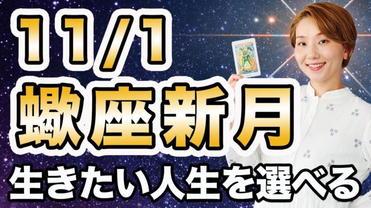 11/1 さそり座新月🌕 覚醒の時❗️生きたい人生を選んでいい🌈 本当はどう生きたいの❓❗️ここは人生を大きく変えられるチャンス✨