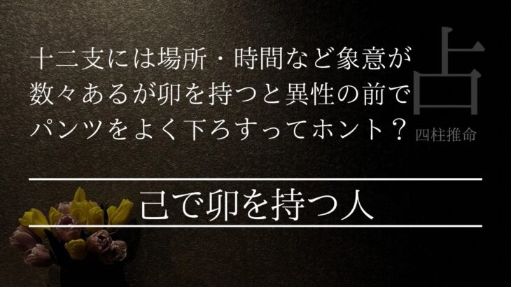 卯はsexに対して自由になる⁉︎だから戌と合するだと‼︎