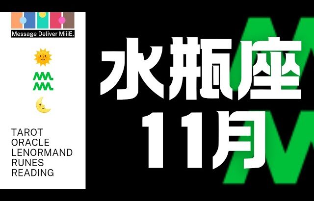 水瓶座♒11月🕊️マンスリーリーディング💎