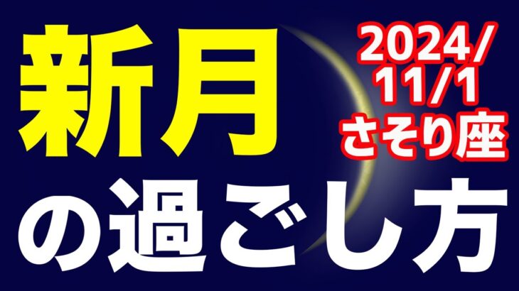 周囲を固める新月に！2024/11/1 さそり座新月のオススメの過ごし方＆お願い事を解説！【蠍座】