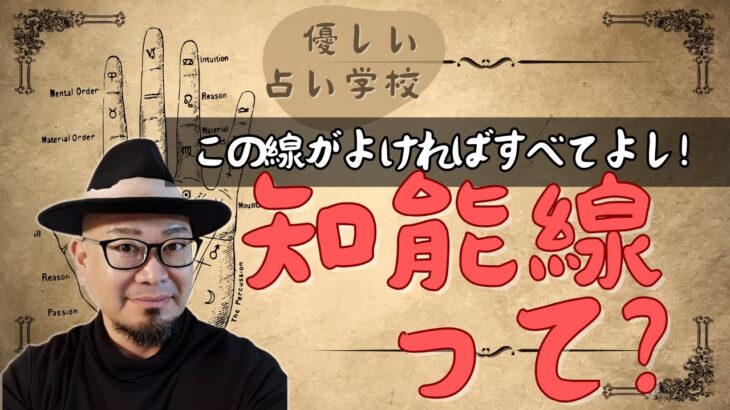 【手相】この線が良ければ、もう大丈夫！「知能線」とは≪優しい占い学校≫