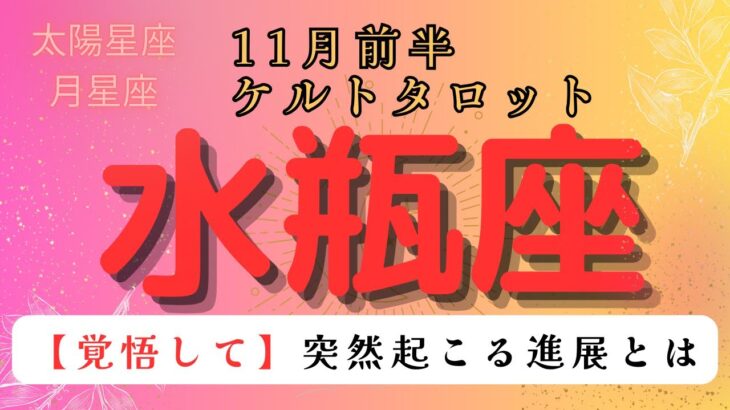 【覚悟して🥹】突然起こる進展とは 水瓶座　11月前半ケルトタロット占い#星座 #星座占い #タロット#ケルト#恋愛#タロットカード