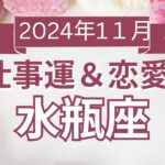 【水瓶座】みずがめ座🌈2024年11月💖の運勢✨✨✨仕事とお金・恋愛・パートナーシップ［未来視タロット占い］