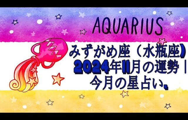 みずがめ座（水瓶座) 2024年11月の運勢｜今月の星占い.