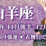 【やぎ座】11月後半運勢　今年No1.強運💪表舞台で大活躍、敵なし無双モード突入です🌈幸運の鍵は、決断すること【山羊座 １１月運勢】【タロット】