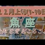 １１月上旬(1-10日)魚座 全体 恋愛(両思い、片思い、好きな人居ない方別) 起こること！  ２択リーディング