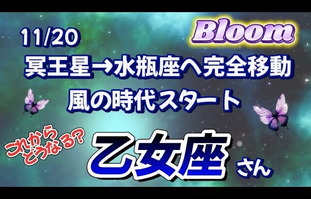 ♍️乙女座  【2024年11月20日 冥王星水瓶座入り】   風の時代スタート🌈チラッと見てみます✨