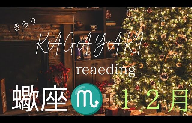 【蠍座♏１２月の運勢】挑戦した事🌈意志の強さで努力してきた事✨️応援されるよ👍️