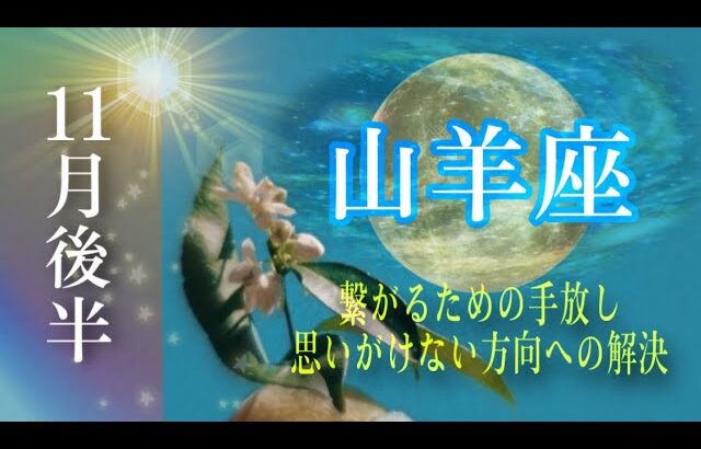 【11月後半✴︎山羊座】愛を感じる💓既にあるものに目を向ける事で繋がる◎気付かされる事、予想外の吉報【2024】