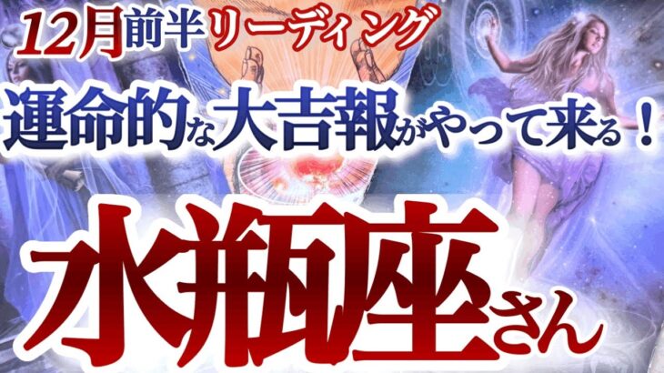 水瓶座 12月前半【もう我慢しない！生まれ変わり級リベンジの重要節目】魅力とパワーを取り戻してチャレンジ　　みずがめ座　2024年１２月運勢  タロットリーディング