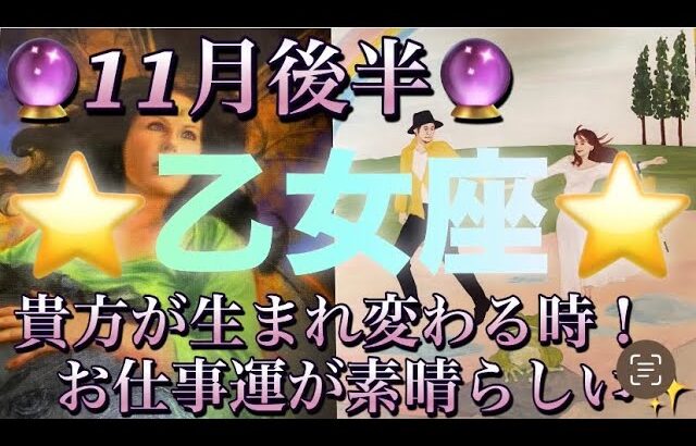 乙女座♍️さん⭐️11月後半の運勢🔮貴方が生まれ変わる時‼️お仕事運が素晴らしい流れ✨✨タロット占い⭐️