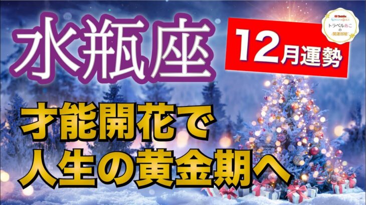 水瓶座12月運勢【全体運】やっぱり凄い水瓶座さん🤭あなたが主役の時代🔮仕事運・人間関係運・恋愛運・金運［タロット/オラクル/風水］