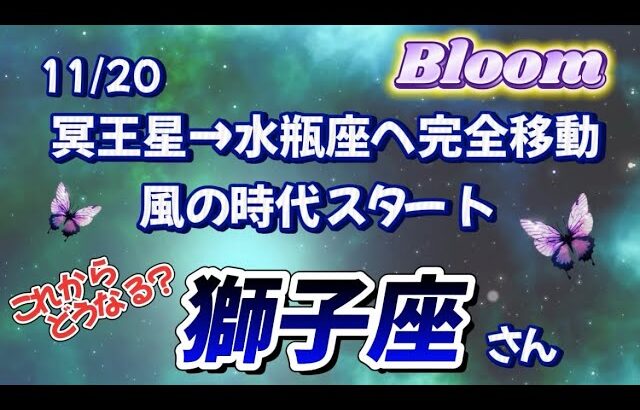 ♌️獅子座  【2024年11月20日 冥王星水瓶座入り】   風の時代スタート🌈チラッと見てみます✨