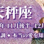 【てんびん座】11月後半運勢　万事順調💪うまくいくから大丈夫😊本当の愛を知るとき🌈幸運の鍵は、心配しすぎないこと【天秤座 １１月運勢】【タロット】