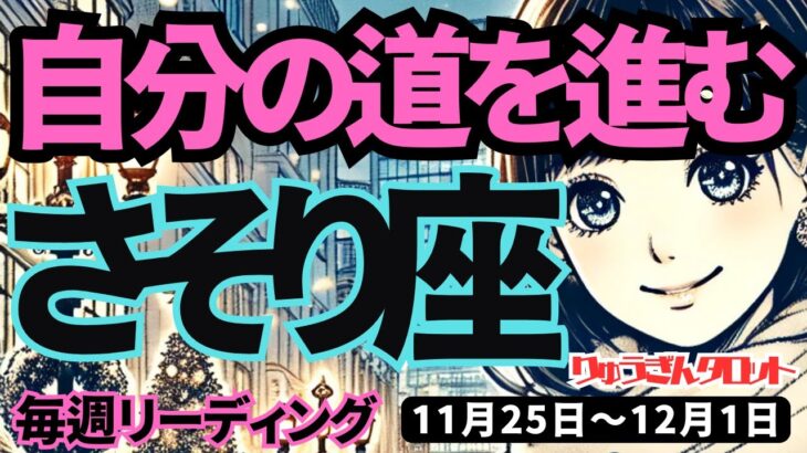 【蠍座】♏️2024年11月25日の週♏️自分の道を進む。でも迷ったら、アドバイスも聞いてね。タロット占い