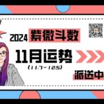 紫微斗数2024年11月运势分析🐮钮羊羊姐姐专栏🐑