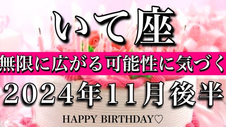 いて座♐︎2024年11月後半 お誕生日おめでとうございます🎊㊗️！無限に広がる可能性に気づく❤️‍🔥Sagittarius tarot  reading