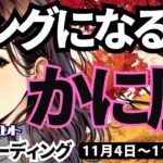 【蟹座】♋️2024年11月4日の週♋️キングになる時。純粋な心が実る。気づきが大切な時です。かに座。タロットリーディング。2024年11月