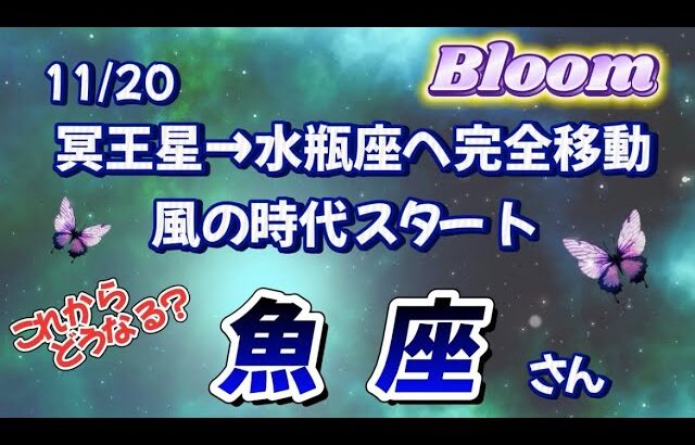 ♓️魚座   【2024年11月20日冥王星水瓶座入り】風の時代スタート🌈チラッと見てみます✨