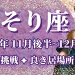 【さそり座】11月後半運勢　心機一転‼️新しい挑戦、良き居場所に辿り着きます🌈幸運の鍵は、ドキドキワクワクすること【蠍座 １１月】【タロット】