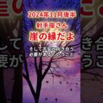 【射手座】2024年11月後半いて座、崖っぷちに立つ運命！試練と救いの行方をタロットと星座で解説#射手座#いて座