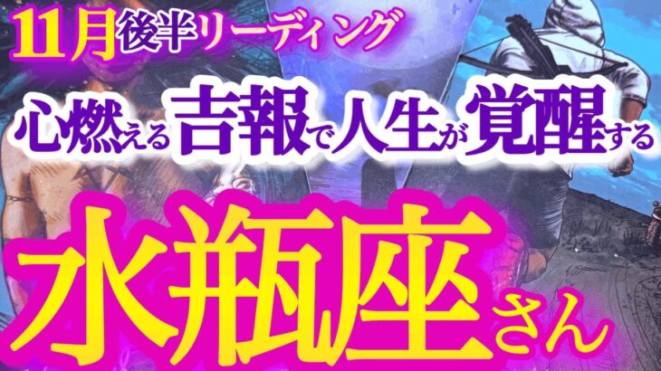 水瓶座 11月後半【新章の始まり！本当の自分を生きる】周囲と自分の変化を楽しんでいこう　　みずがめ座　2024年１１月運勢  タロットリーディング