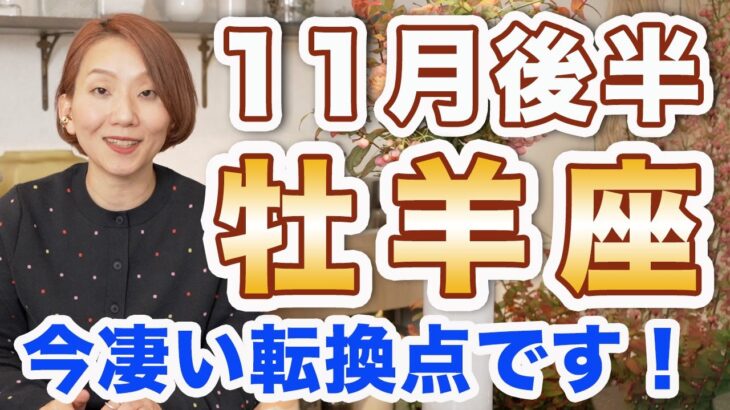 おひつじ座 11月後半の運勢♈️ / 今凄い大きな転換点❗️めっちゃ上昇気流🌈  閉ざされていた可能性が開く❗️【トートタロット & 西洋占星術】