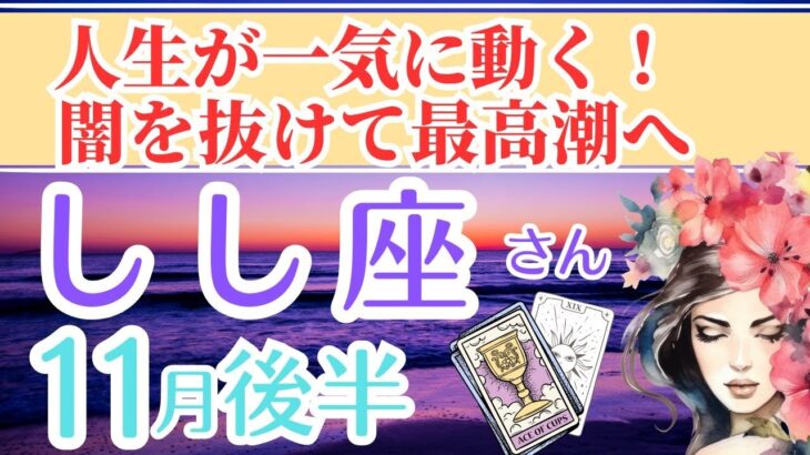 【獅子座さん💗11月後半運勢】凄まじい幸運気で笑いが止まらない！大事な時期を！見逃さないで✨恋愛運・全体運・引き寄せの法則カードからのアドバイスも！個人鑑定級💜