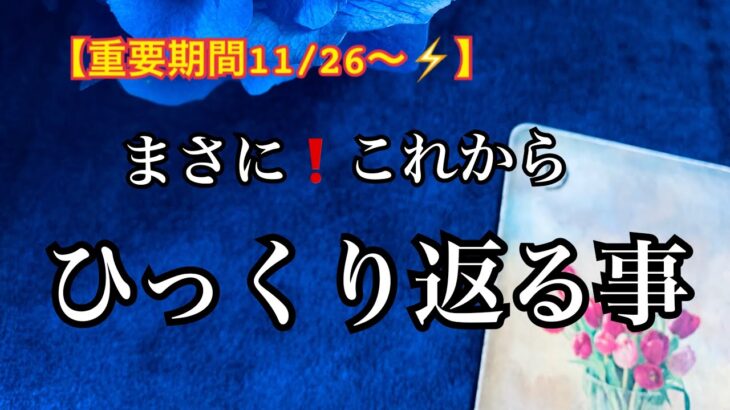 【重要時期11/26~⚡️】あなたに急いで伝えたい✨まさに今❗️ひっくり返る事❤️【ルノルマンカードリーディング占い】恐ろしいほど当たる😱