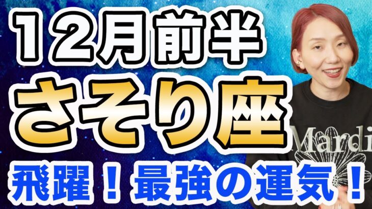 12月前半 さそり座の運勢♏️ / 来たー❗️最強カードが揃いすぎー👏 最強すぎる運気🌈 この飛躍のチャンスを絶対に生かして✨【トートタロット & 西洋占星術】