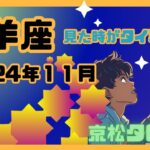 【山羊座】2024年11月の運勢✨見た時がタイミング✨最上の愛へ到達…⁉️