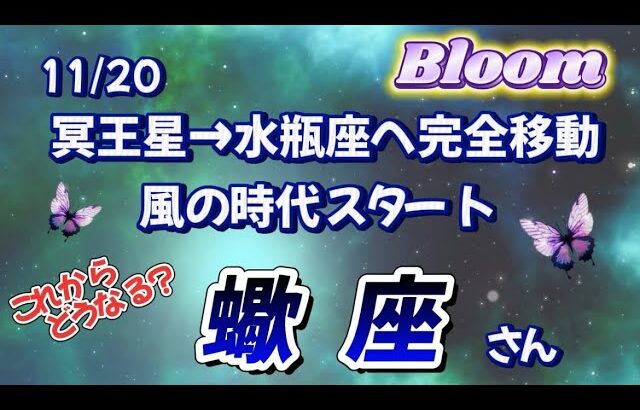 ♏️蠍座   【2024年11月20日冥王星水瓶座入り】風の時代スタート🌈チラッと見てみます✨