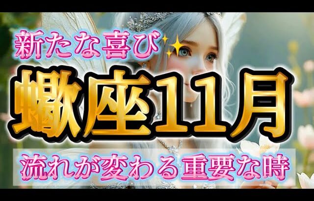 蠍座11月♏️強い！新たな喜びが訪れる🥹✨ここからガラッと流れが変わる重要な時🌈