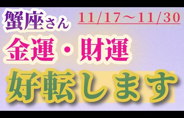 【蟹座】 2024年11月17日から30日までのかに座の金運・財運。星とタロットで読み解く未来 #蟹座 #かに座