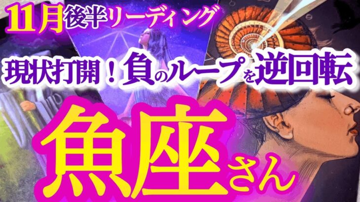 魚座  11月後半【大好転レベルアップの時！本当の自分の人生を生きる】自分ファーストで行こう　　うお座　2024年１１月運勢タロットリーディング