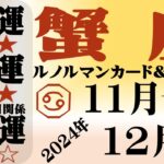 【蟹座】2024年11月下旬～12月上旬　仕事運、金運、関係運（恋愛＆人間関係）【ルノルマン+3択タロット】