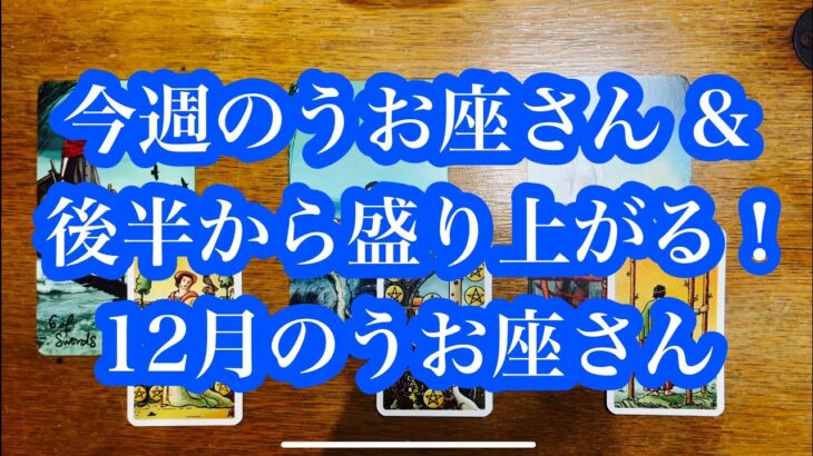 地味だけど重要な12月！今週のうお座さん&12月のうお座さん。December is a quiet but important month! December’s Pisces.