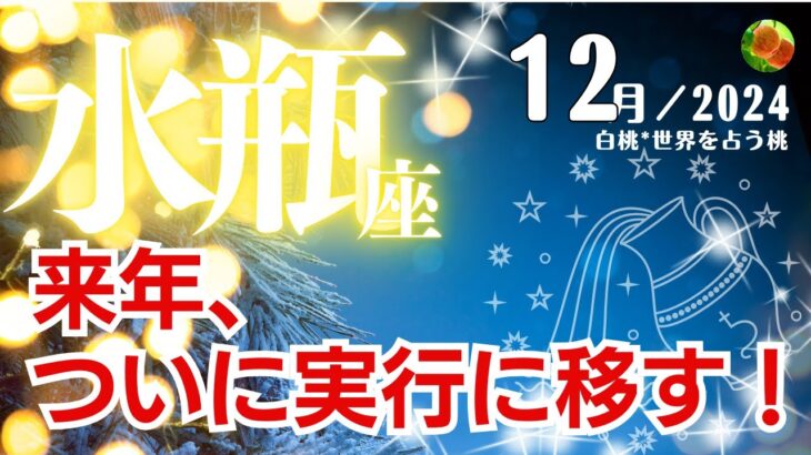 水瓶座♒️2024年12月★来年、ついに実行に移す！