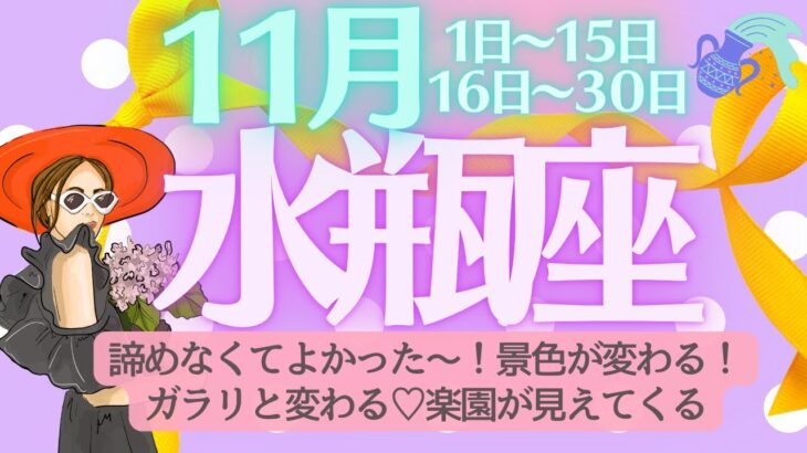 【水瓶座♒️さん💖11月】諦めなくて良かった〜🎉景色が変わる🍀ガラリと変わる✨楽園が見えてくる🏵️