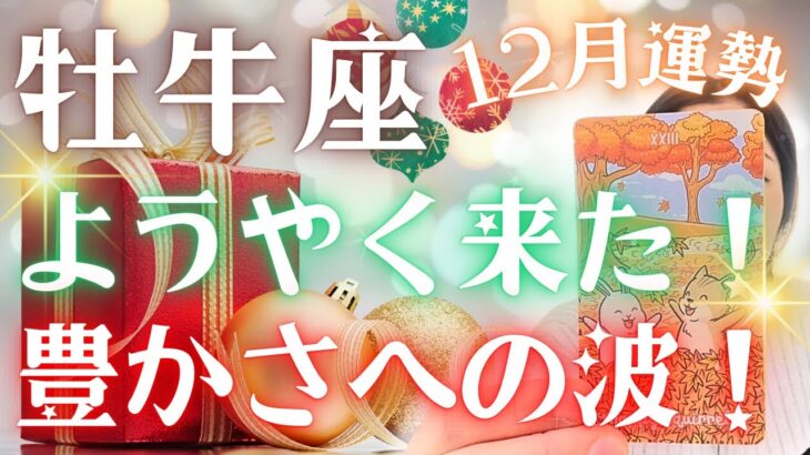 【牡牛座】✨🎉ようやく来ました🤩✨豊かさへの波🌊✨12月運勢🔮✨