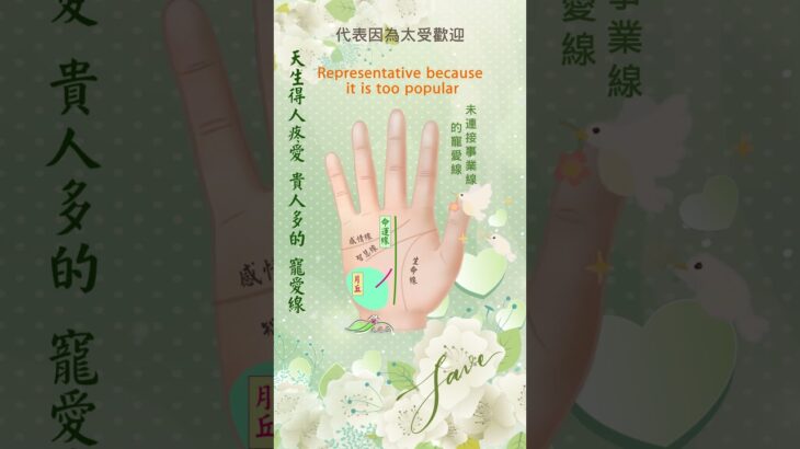 天生得人疼愛貴人多助力多的寵愛線 #palmistry #手相 #命理 #寵愛線