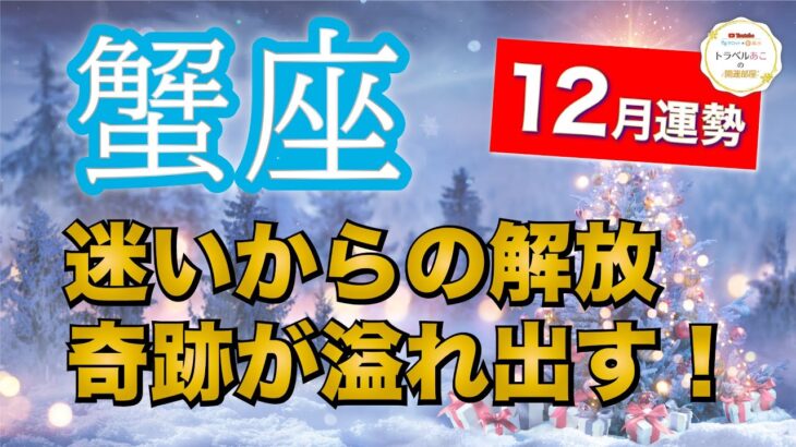 蟹座12月運勢【全体運】劇的な2024年の締めくくり❗️飛躍します🔮仕事運・人間関係運・恋愛運・金運［タロット/オラクル/風水］