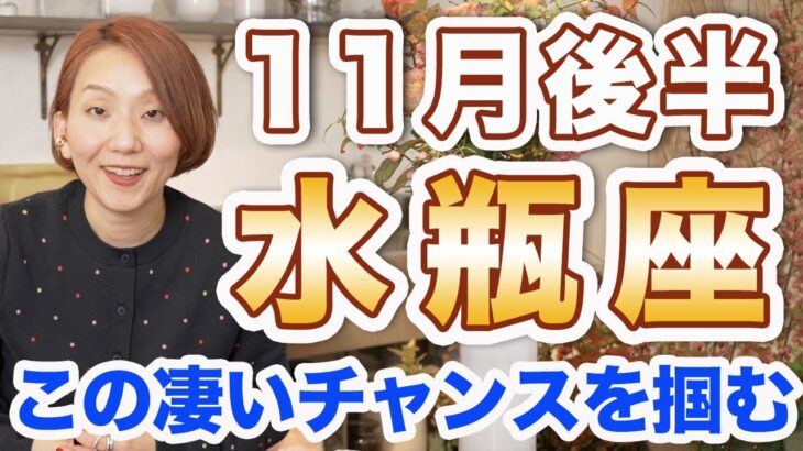 みずがめ座 11月後半の運勢♒️ / 今水瓶座に凄いチャンスがある🌈 この上昇気流を逃す訳にはいかない❗️ 妥協や我慢は一切必要ない🙆‍♀️【トートタロット & 西洋占星術】