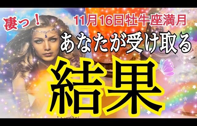 【11月16日牡牛座満月🌕】今年中にあなたが手にする結果😳❗️