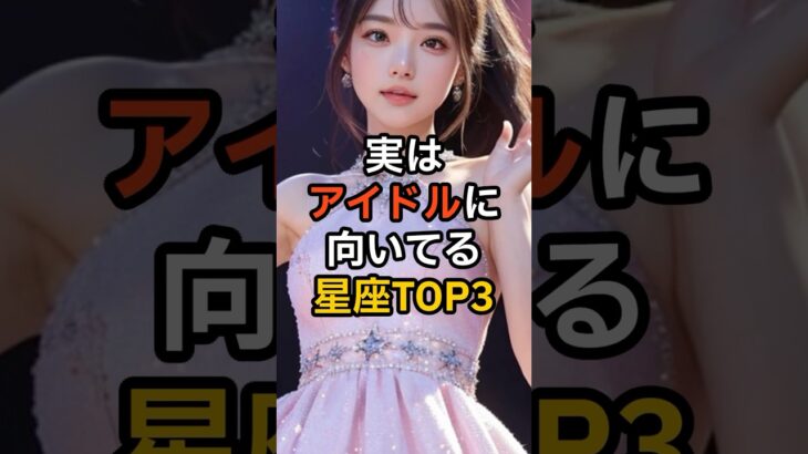 実はアイドルに向いてる星座TOP3  #占い #星座占い #星座ランキング #恋愛運 #恋愛占い #恋愛成就 #金運 #shorts