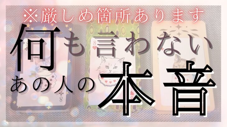 【 厳しめあります 】何も言わない、あの人の本音 【 恋愛・気持ち・タロット・オラクル・占い】