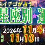 ★忖度なし★2024年11月4日〜11月10日の星座別の運勢★運気を上げるアドバイスつき★