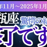 【水瓶座】2024年11月～2025年１月のみずがめ座の新しい年に向けた星とカード水瓶座へのメッセージ！🌌✨